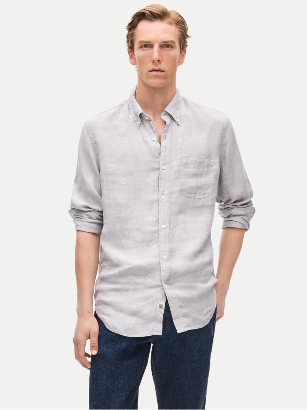 J. Crew Baird McNutt Irish linen shirt - Pebbel Grey